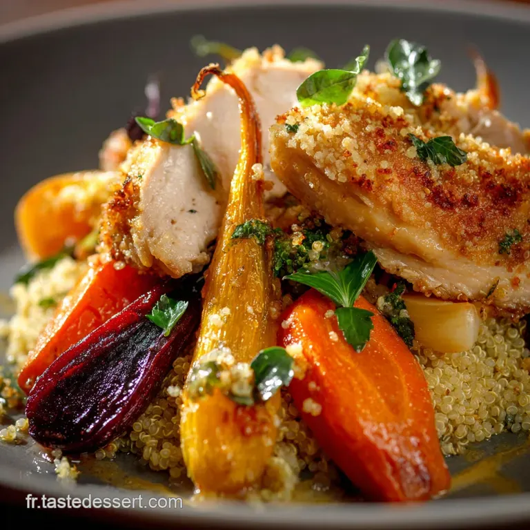 Batch Cooking Poulet R&ocirc;ti Quinoa L&eacute;gumes Racines Plan 5 Jours presentation