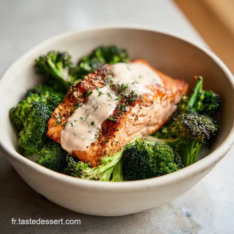 Bol de Saumon et Brocoli R&ocirc;ti au Four