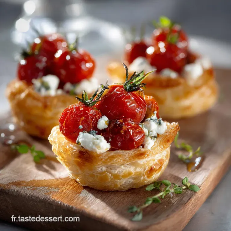 Belles Bouches Feuillet&eacute;es Ch&egrave;vre Tomates Cerise presentation