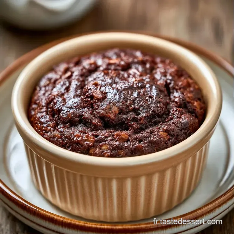 Un bol en c&eacute;ramique blanche contenant un dessert chaud et a&eacute;r&eacute;, d&eacute;cor&eacute; de fruits rouges et de quelques amandes effil&eacute;es.