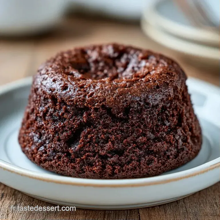 Petit dessert chaud servi dans un bol blanc, contrastant avec le chocolat sombre et des morceaux de pommes fondants.