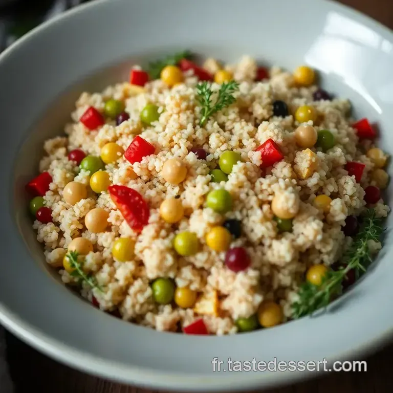 Bowl De Quinoa M&eacute;diterran&eacute;en Aux L&eacute;gumes Color&eacute;s presentation