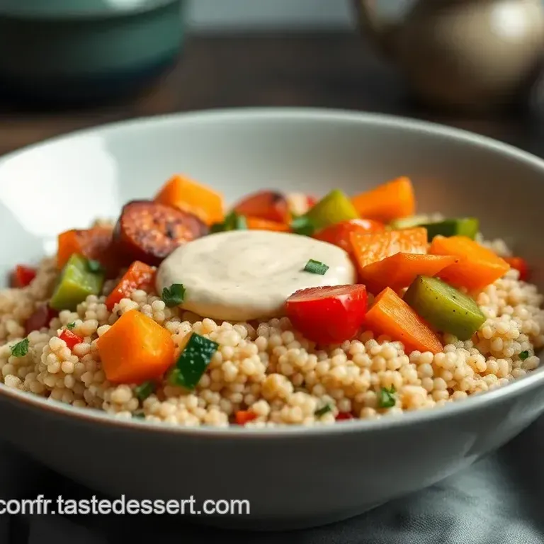 Bowl V&eacute;g&eacute;talien de Quinoa aux L&eacute;gumes R&ocirc;tis et Sauce Tahini