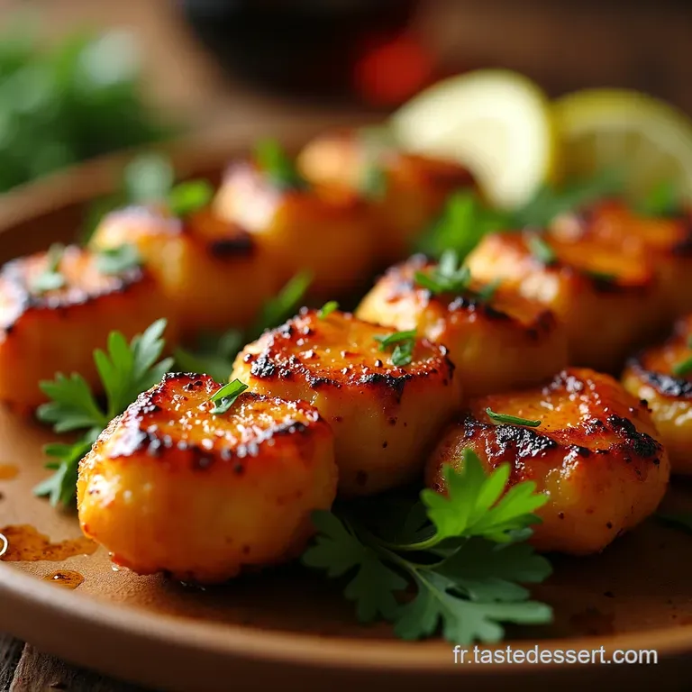 Brochettes De Poulet Inoshima &Agrave; La Marinade Envo&ucirc;tante presentation