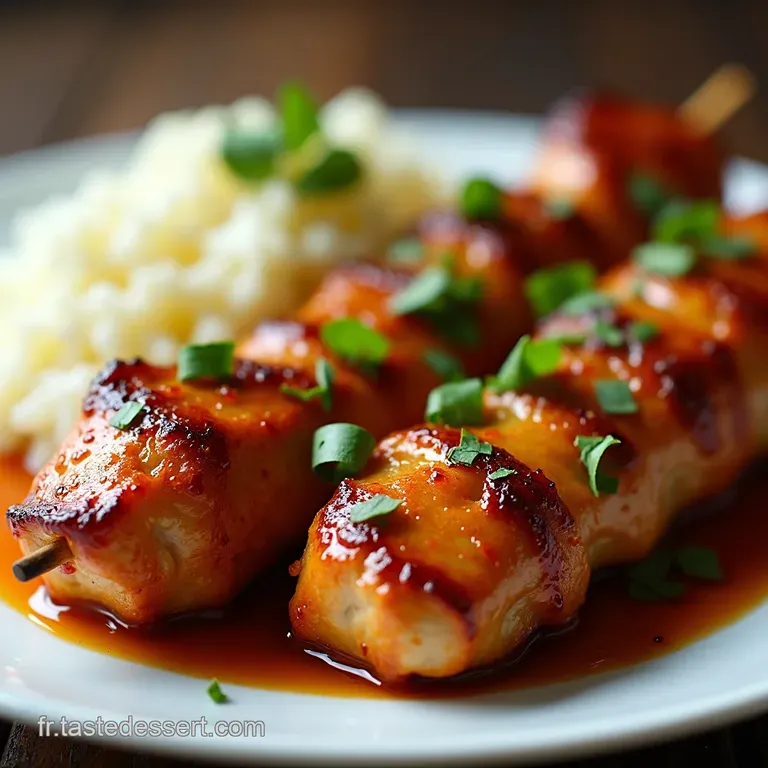 Brochettes de Poulet Inoshima &agrave; la Marinade Envo&ucirc;tante
