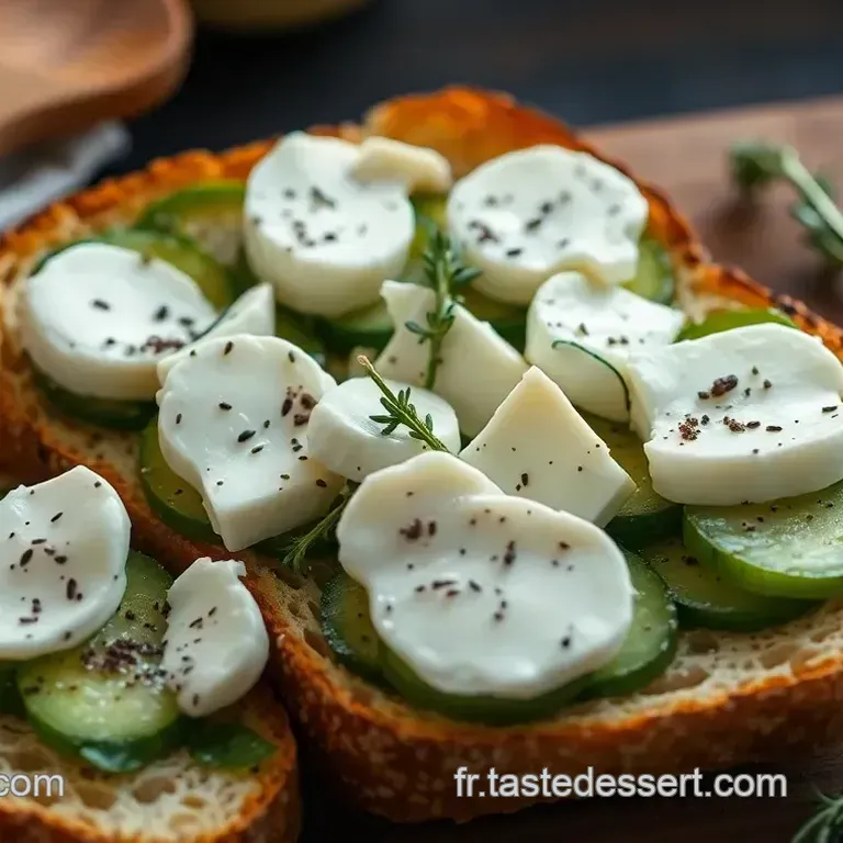 Bruschetta Printani&egrave;re aux Asperges Vertes et Mozzarella Fondante