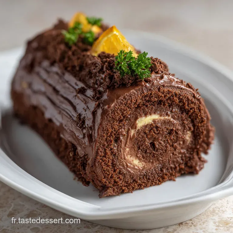 B&ucirc;che au chocolat fa&ccedil;on Grand-M&egrave;re : Le classique