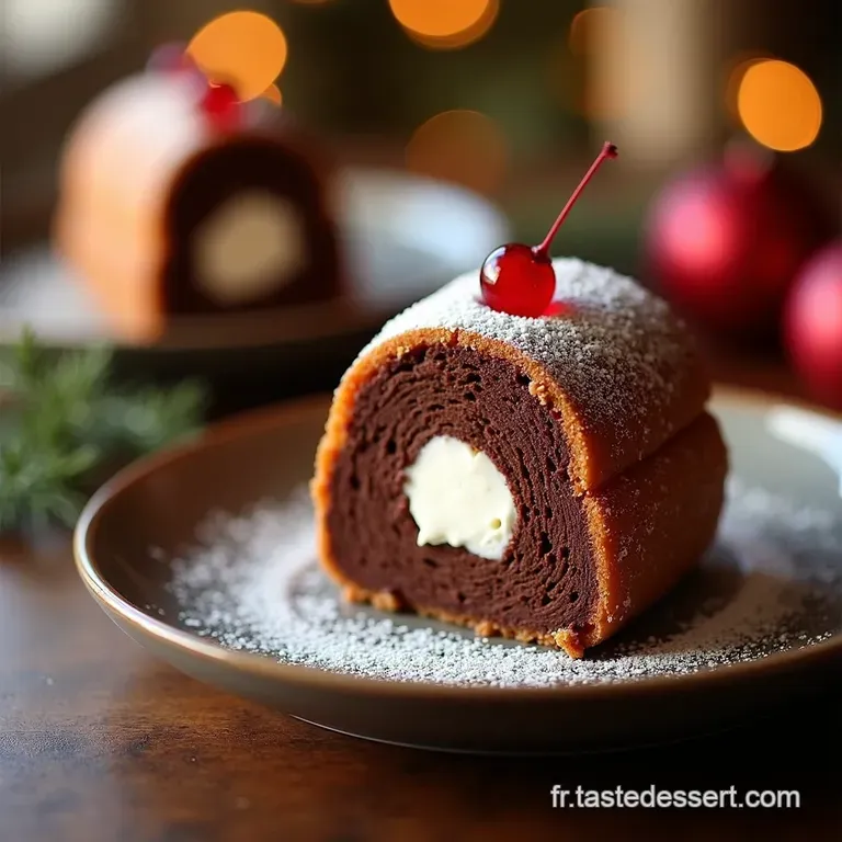 B&ucirc;che De No&euml;l Chocolat Mascarpone Un Dessert Festif Irr&eacute;sistible presentation