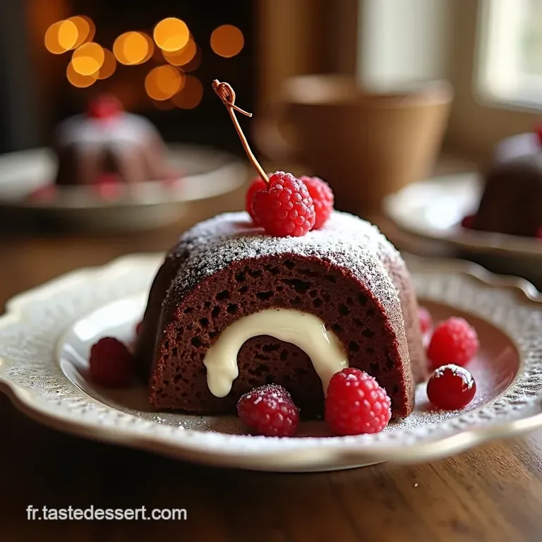 B&ucirc;che De No&euml;l Chocolat Mascarpone Un R&ecirc;ve Festif presentation