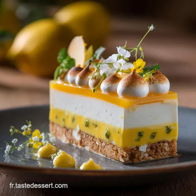 B&ucirc;che Fa&ccedil;on Tarte Au Citron : Le Dessert De No&euml;l Original Et Sophistiqu&eacute; presentation