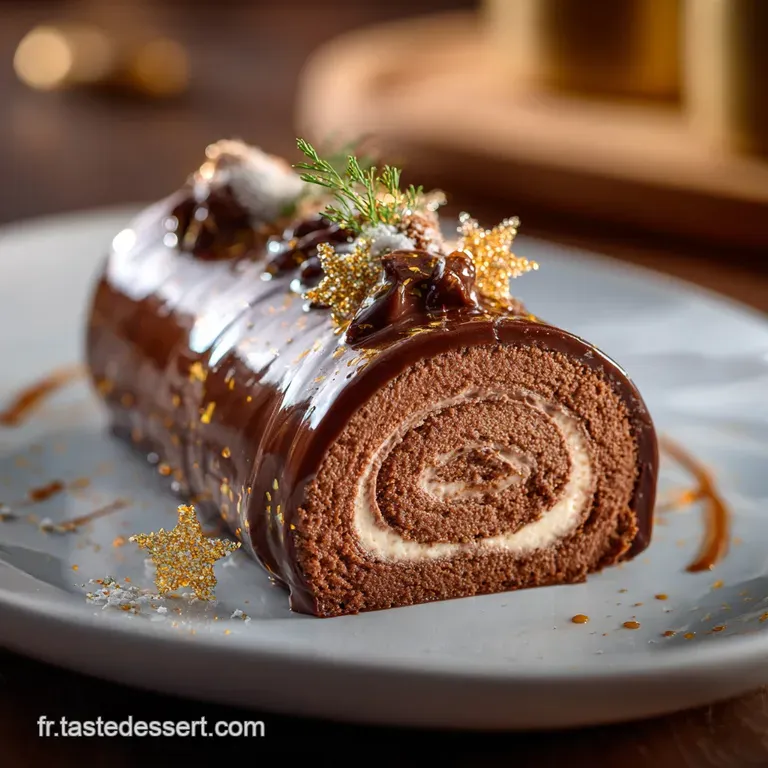 Desserts de No&euml;l au Chocolat : B&ucirc;che Triple Chocolat Intense (Recette Chef)