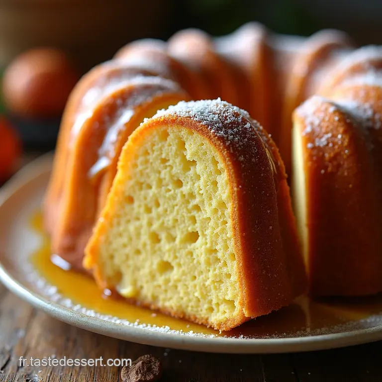 Bundt Cake Pain D&eacute;pices Gla&ccedil;age Miel Noix presentation