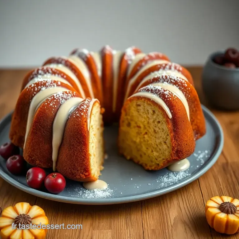 Bundt Cake R&ecirc;ve dAutomne Cr&egrave;me de Marrons et Ganache Chocolat