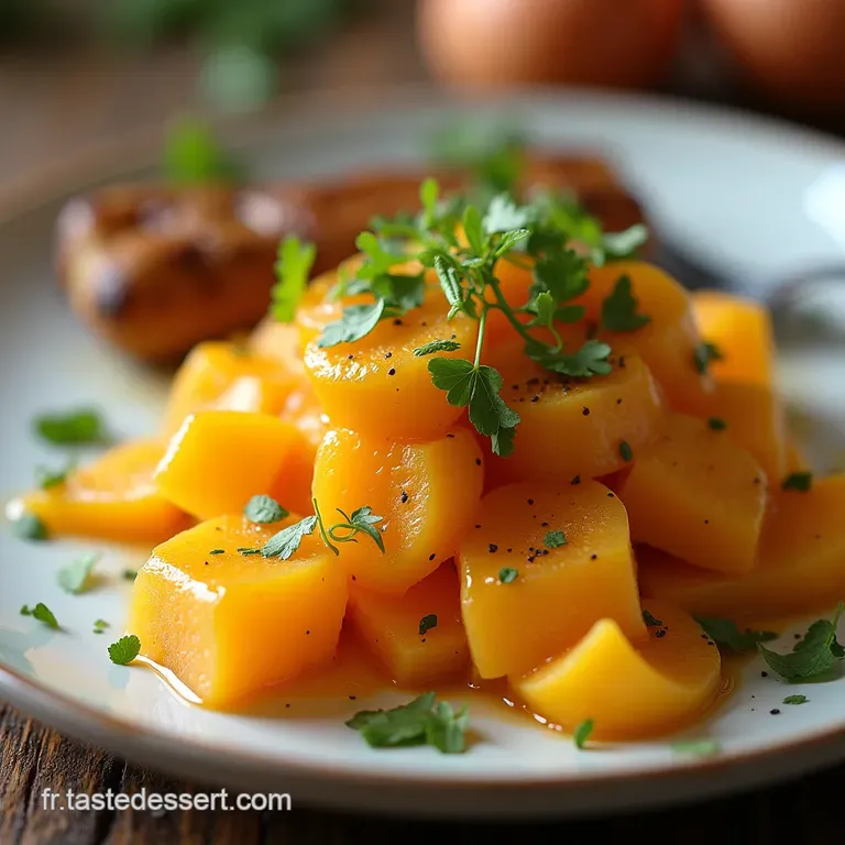La Courge Butternut Soleil dAutomne R&ocirc;tie Miel et Thym Frais