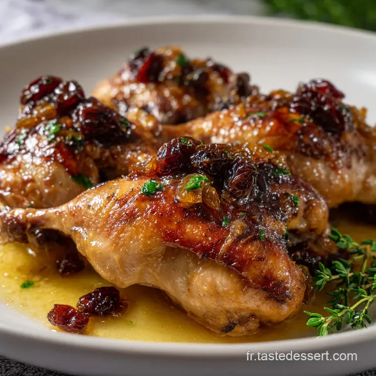 Caille aux Raisins Secs : R&ocirc;tie au Vin Blanc et Thym