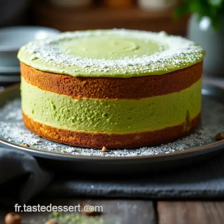 Cake Marbr&eacute; Matcha & Vanille presentation