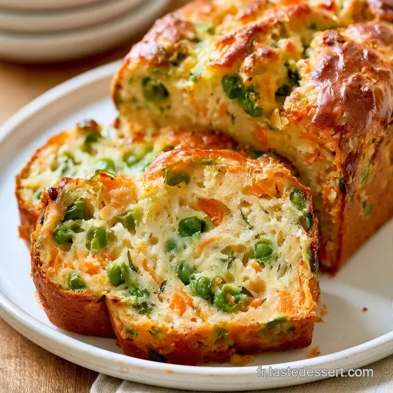 Une tranche &eacute;paisse et color&eacute;e pos&eacute;e sur une assiette blanche, r&eacute;v&eacute;lant un c&oelig;ur fondant aux nuances vert et orange.