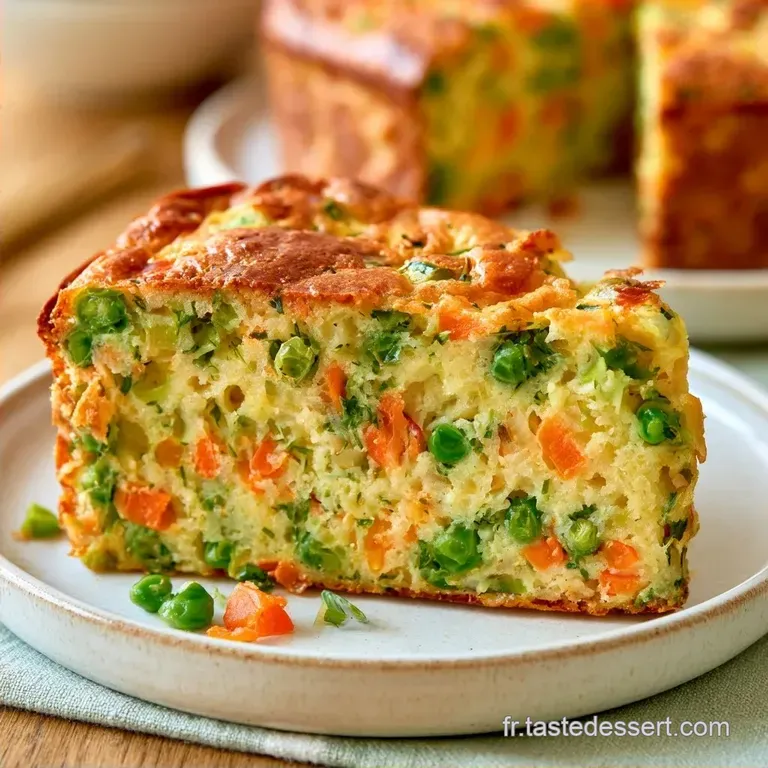 Cake Petits Pois Carottes &agrave; l Huile d Olive