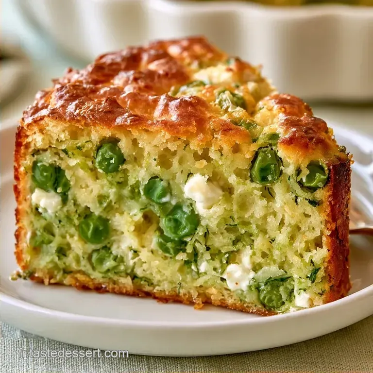Cake Petits Pois Feta pour l Ap&eacute;ritif