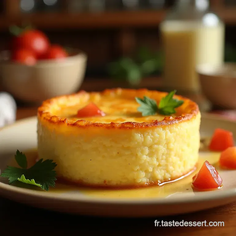 Cake Rustique Aux Pommes De Terre Et Camembert Fondant presentation