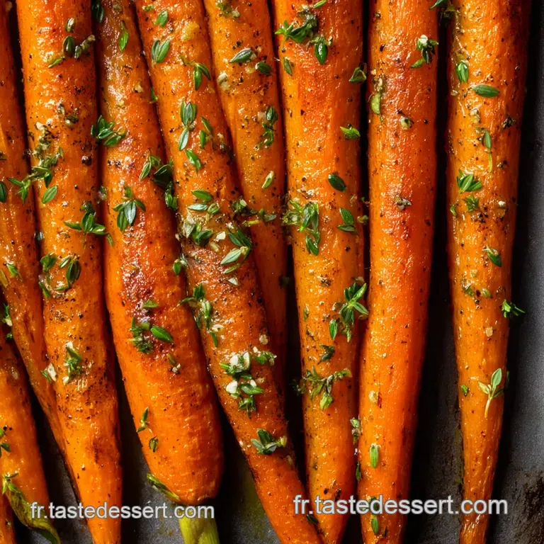 Carottes Glac&eacute;es Au Beurre Et Herbes Fra&icirc;ches presentation
