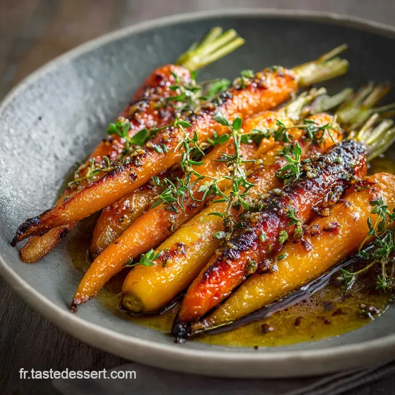 Carottes r&ocirc;ties au miel et au thym La recette facile et gourmande