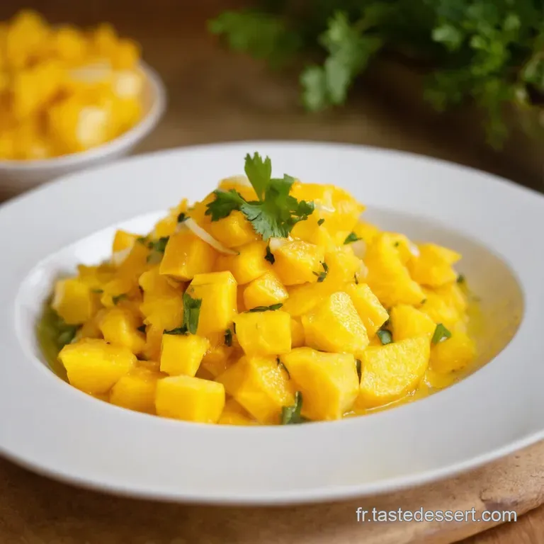 Ceviche V&eacute;g&eacute;tarien &Agrave; La Mangue Et Piment: Un &Eacute;clat De Fra&icirc;cheur! presentation