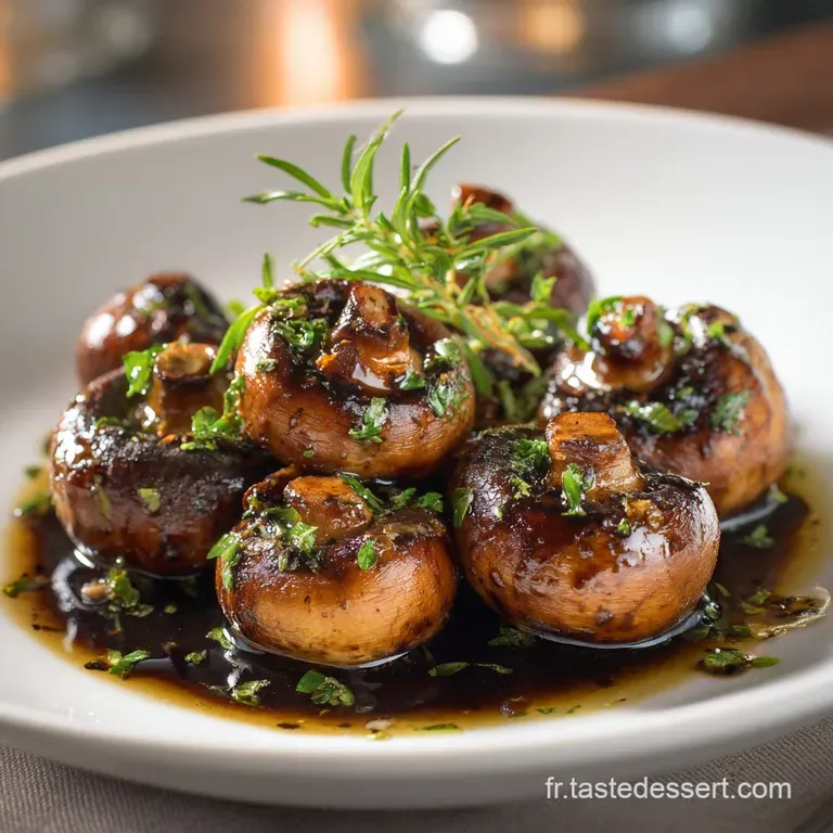 Champignons au four au vinaigre balsamique Le secret dun accompagnement r&eacute;ussi