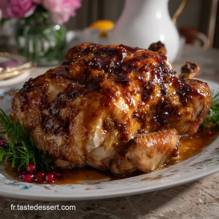 Chapon Noel Recette : Poch&eacute; puis R&ocirc;ti au Miel