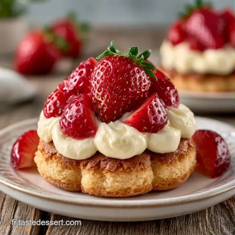 Tranche de dessert frais sur assiette blanche, montrant des couches altern&eacute;es de cr&egrave;me onctueuse et de fruits rouges.