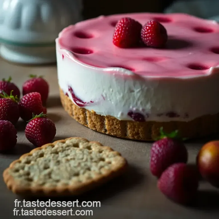 Cheesecake Fraise-Framboise Sans Cuisson: Le Bonheur Frais! presentation