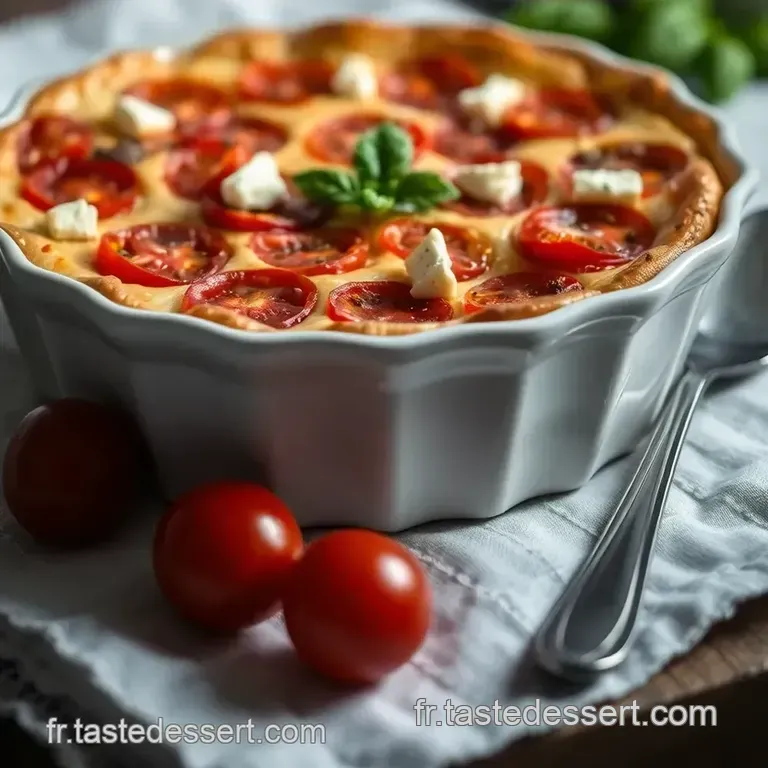 Clafoutis Aux Tomates Cerises Et Gorgonzola presentation