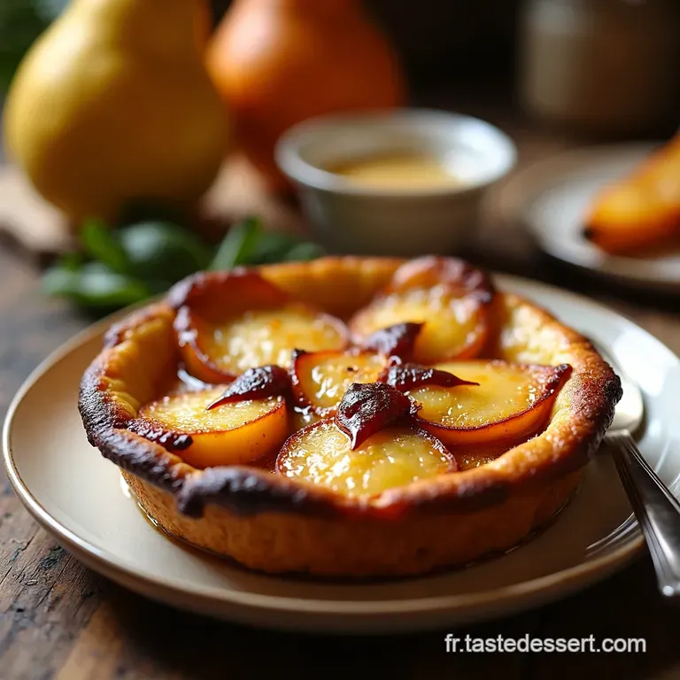 Clafoutis Poireschocolat presentation