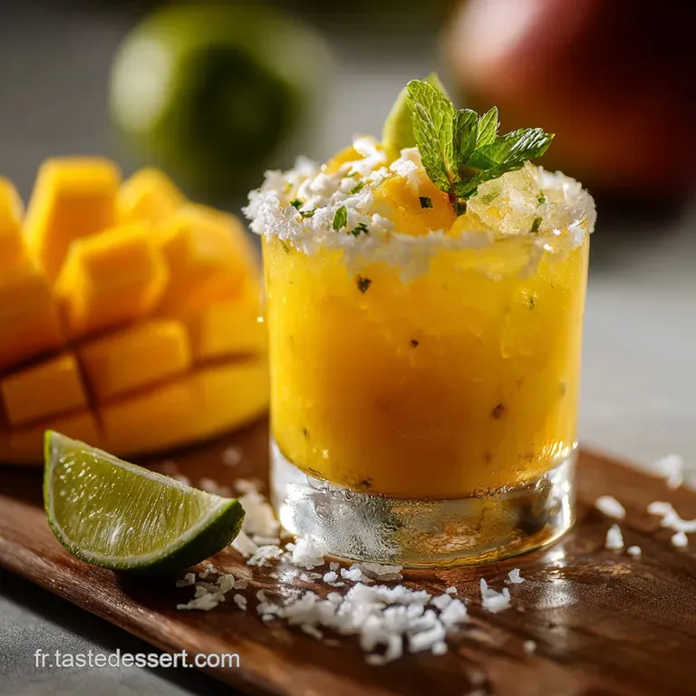 Cocktail Tropical Sans Alcool Le Z&eacute;nith Mangue Coco facile et bluffant