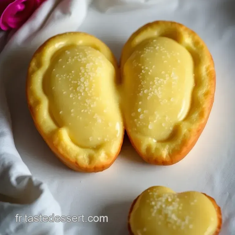 C&oelig;ur De Madeleines Aux Fraises Gariguette presentation