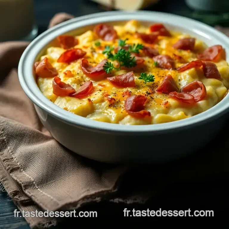 Coquillette Gratin Au Jambon presentation