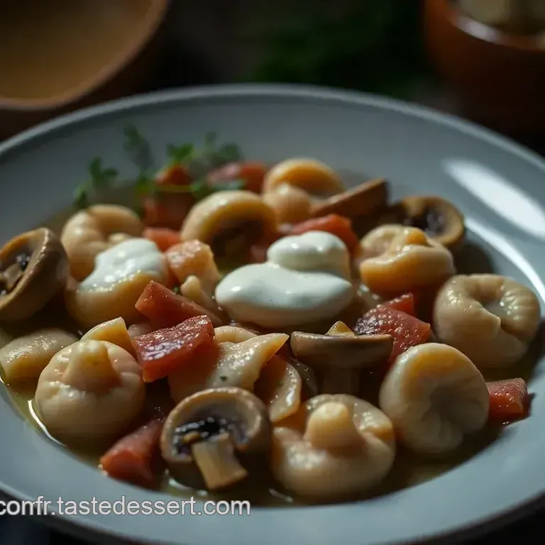 Coquillettes Cr&eacute;meuses aux Champignons et Jambon