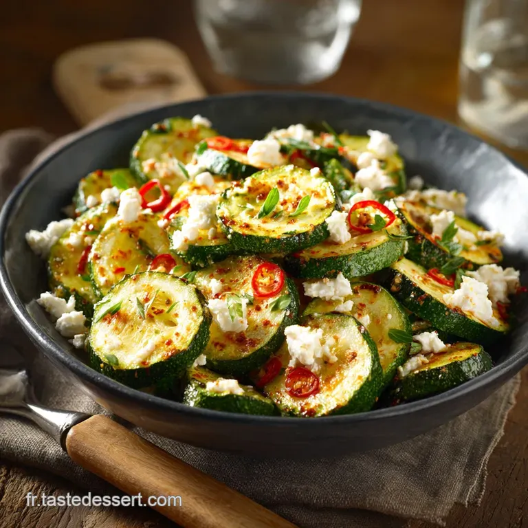 Courgettes piment&eacute;es &agrave; la cr&egrave;me de feta laccompagnement d&eacute;t&eacute; parfait