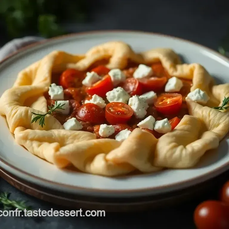 Couronne Feuillet&eacute;e Ap&eacute;ritive: Poulet Tomates et Feta