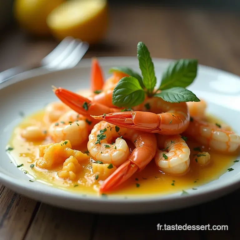 Les Crevettes Royales Saut&eacute;es &agrave; lAil Citron et Persil Un Classique Fran&ccedil;ais R&eacute;confortant