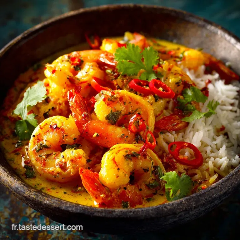 L&eacute;vasion Express Crevettes Cr&eacute;meuses Au Curry Et Coco presentation