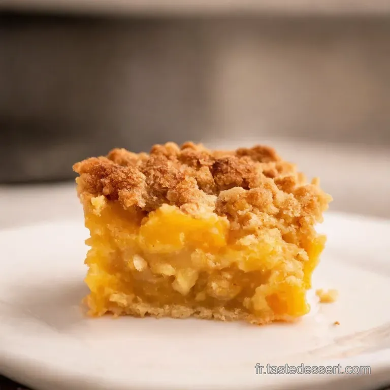 Crumble Aux P&ecirc;ches Facile Et Inratable presentation