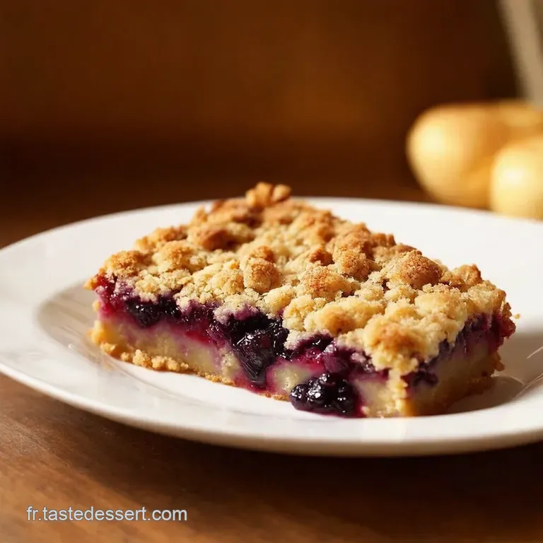 Crumble Barre Aux Myrtilles Perle En Sucre presentation