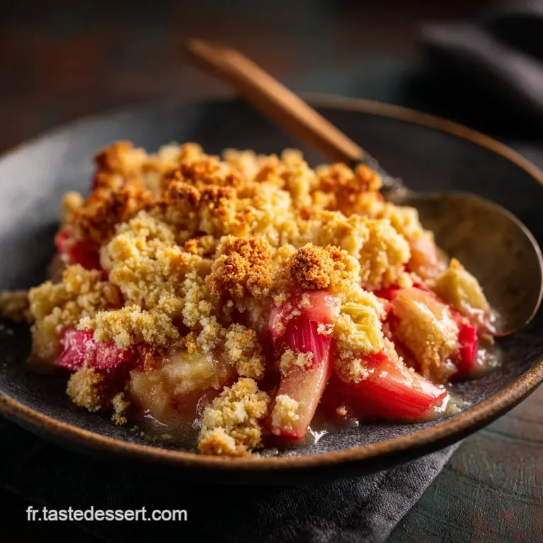 Crumble de rhubarbe parfait La recette facile fondante et croustillante