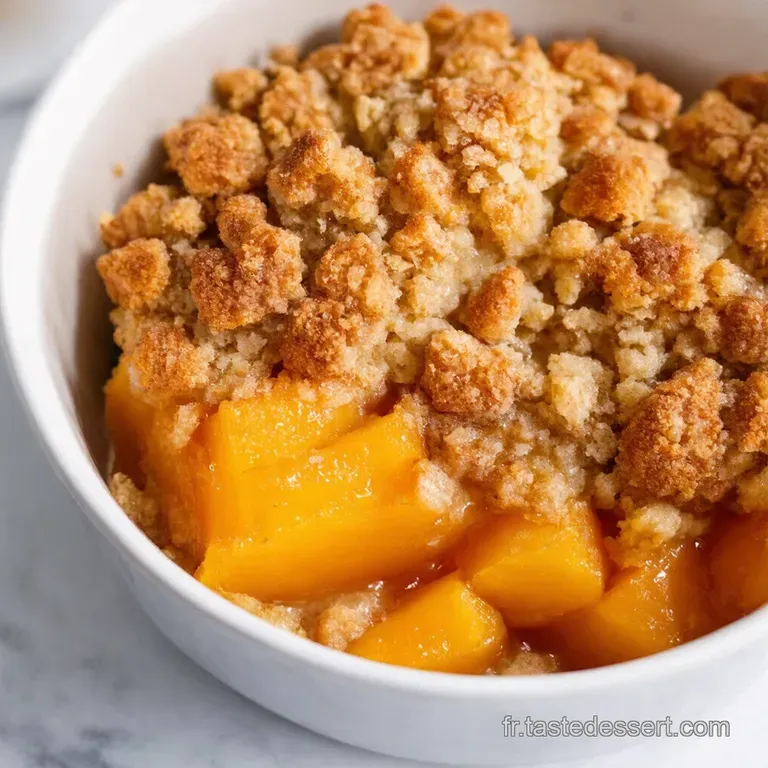 Crumble d&Eacute;t&eacute; aux P&ecirc;ches et Abricots