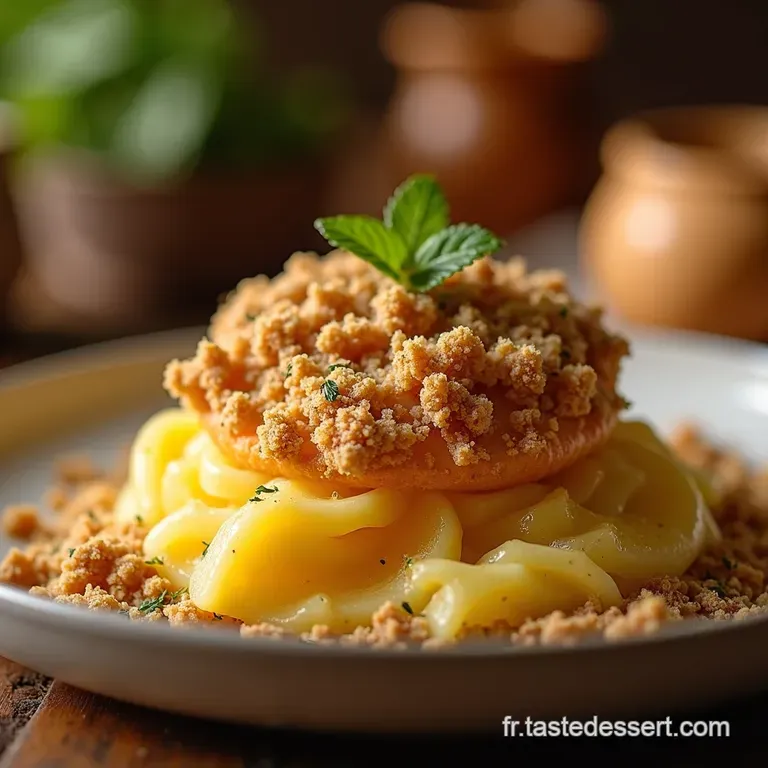 Crumble Pomme Cannelle Fa&ccedil;on Chef presentation