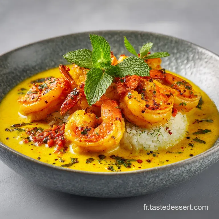 Curry De Crevettes Au Lait De Coco Royal &Eacute;pic&eacute; Express presentation