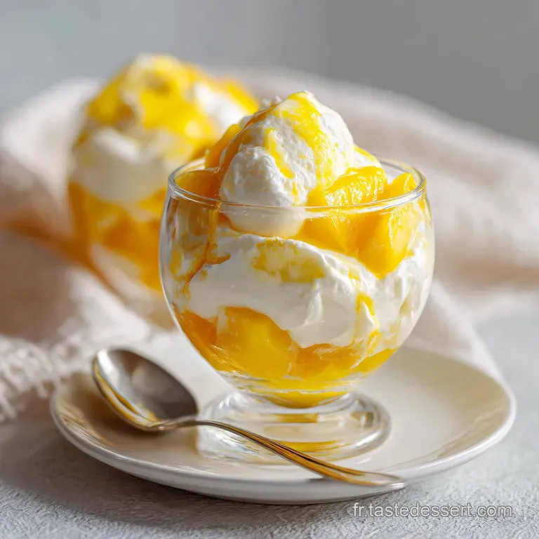 Dessert &agrave; la Mangue: Mascarpone et Citron Vert