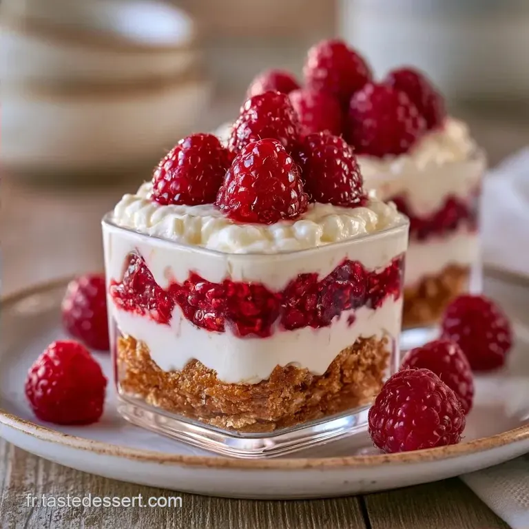 Verrines Cheesecake L&eacute;g&egrave;res: Framboises-Citron