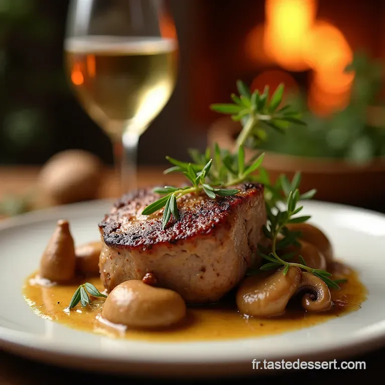 Filet Mignon De Porc R&ocirc;ti Cr&egrave;me De Cidre Brut Et Champignons Des Bois Un Classique Normand Revisit&eacute; presentation